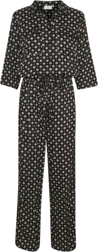 Kaffe Zwart Stropdas Punt Jumpsuit Broek Black Dames