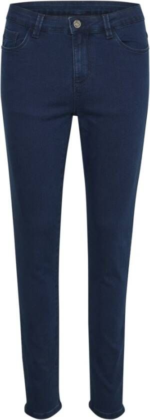Kaffe Slim Fit Donkerblauwe Denim Jeans Blue Dames