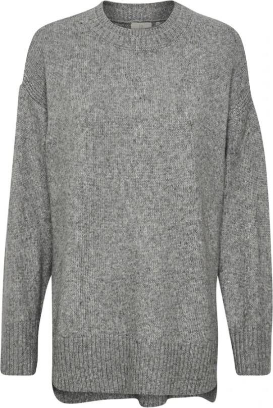 Kaffe Round-neck Knitwear Grijs Dames