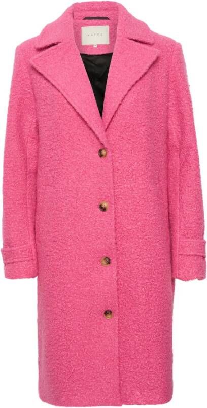 Kaffe Stijlvolle Roze Jas met Lange Mouwen Roze Dames