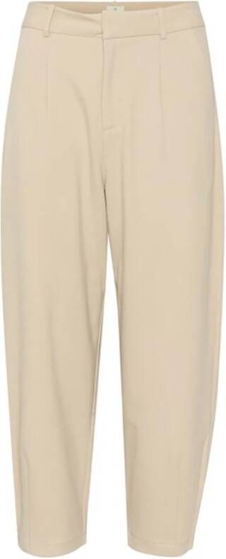 Kaffe Straight Trousers Beige Dames