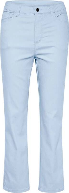 Kaffe Straight Trousers Blauw Dames