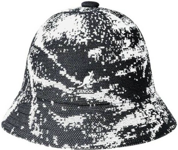Kangol Airbrush Casual Bucket Hat Zwart Wit Black Heren