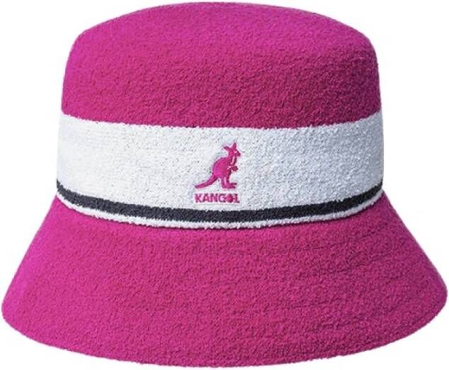 Kangol Bermuda Stripe Bucket Hat K3326St Roze Dames