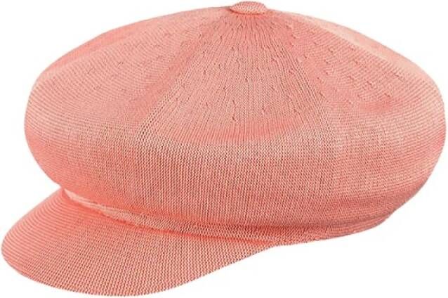 Kangol Perzikroze Ultralichte Stoffen Pet met Klep Pink Heren