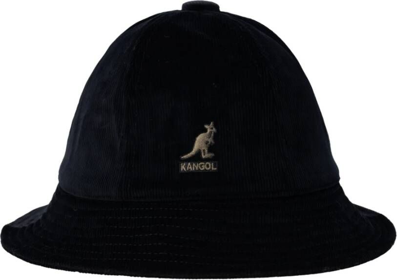 Kangol Casual Zwarte Fluwelen Bucket Hoed Black Heren