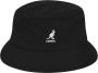 Kangol Zwarte Gewassen Katoenen Bucket Hoed Black Unisex - Thumbnail 1