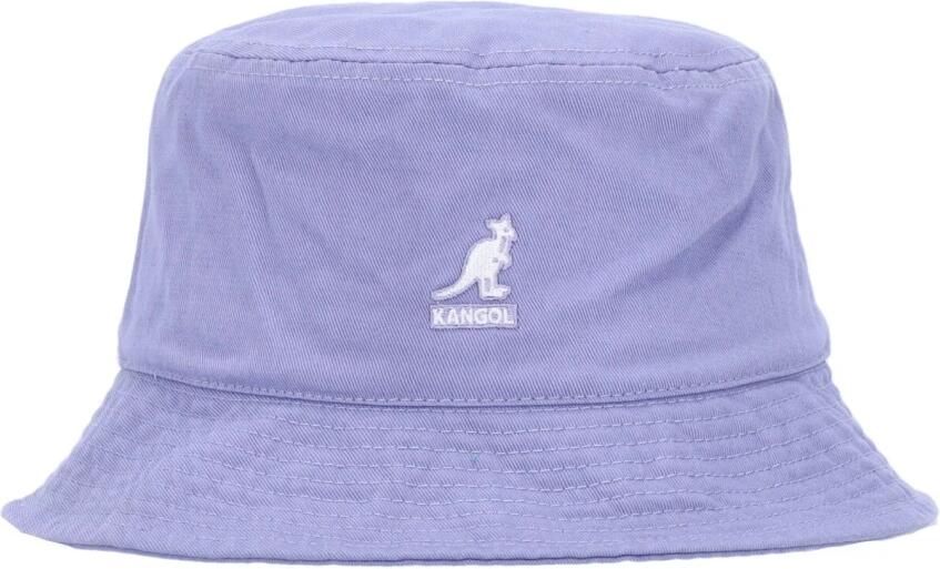 Kangol Gewassen Lila Katoenen Bucket Hoed Purple Heren