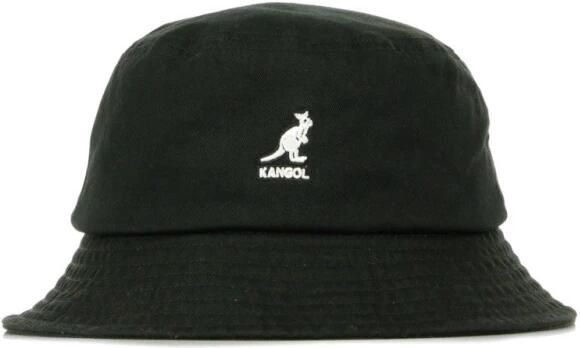 Kangol Zwarte Gewassen Katoenen Bucket Hoed Black Unisex - Foto 2