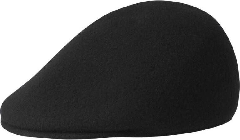 Kangol Zwarte naadloze wollen pet 507 Black