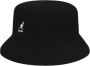 Kangol Zwart Wollen Sjaal met Geborduurd Logo Black Heren - Thumbnail 1