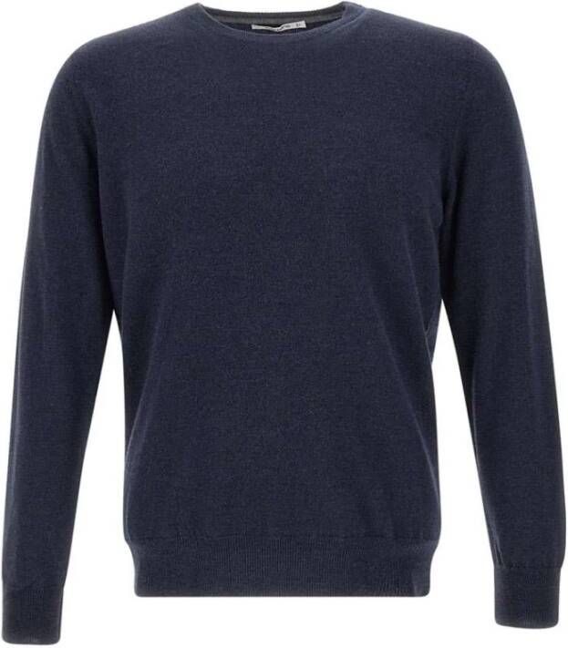 Kangra Heren wollen zijden kasjmier trui Blauw Heren