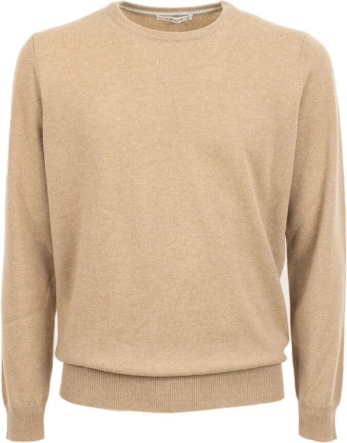 Kangra Stijlvolle Gebreide Top Brown Heren