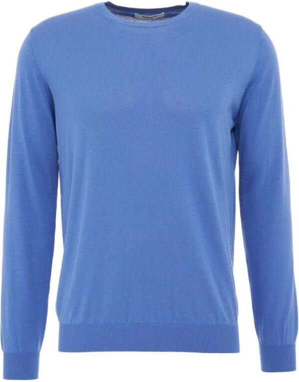 Kangra Men Clothing Knitwear Blue Ss23 Blauw Heren