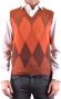 Kangra Men S 91K60070800010 Cashmere Vest Oranje Heren - Thumbnail 1