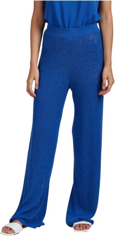 Kangra Rechte Broek Blauw Dames