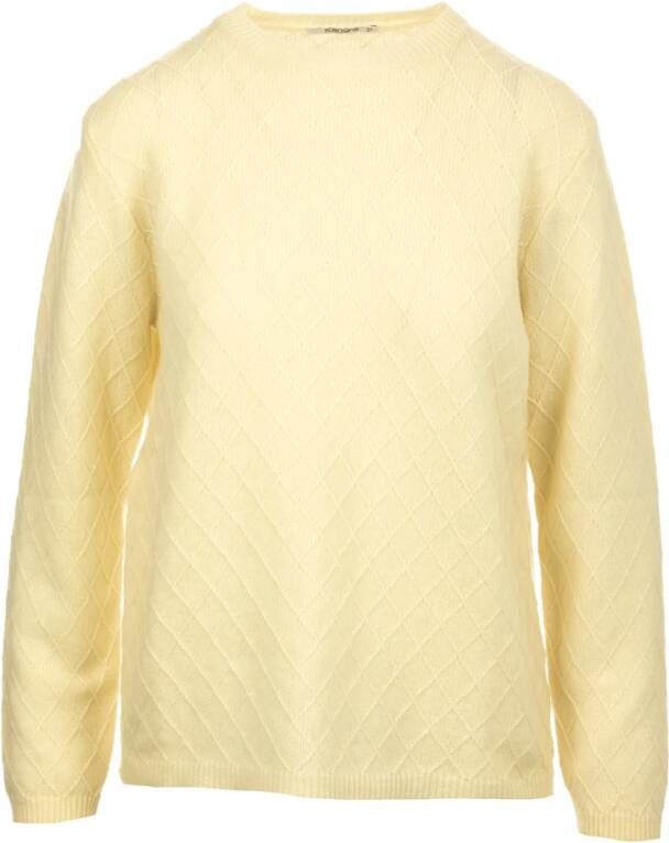 Kangra Ronde hals gekweek Beige Dames