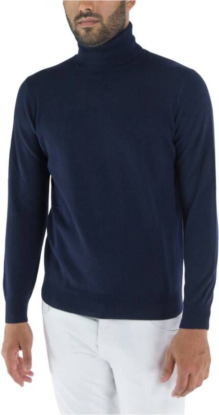 Kangra Ronde hals gekweek Blauw Heren