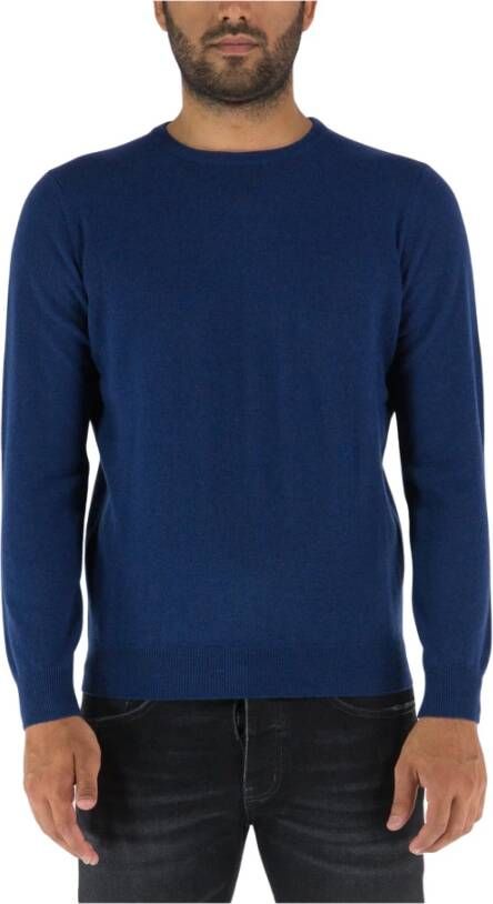 Kangra Ronde hals gekweek Blauw Heren