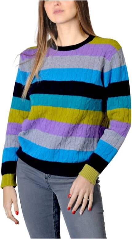 Kangra Round-neck Knitwear Blauw Dames