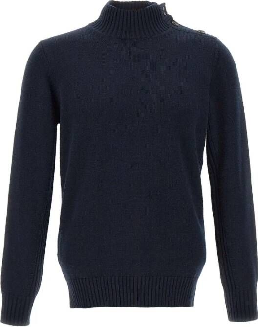 Kangra Round-neck Knitwear Blauw Heren