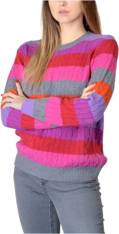 Kangra Round-neck Knitwear Purple Dames