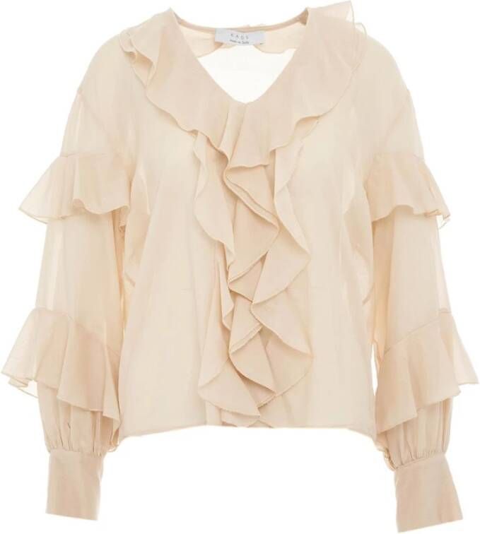 Kaos Blouses Beige Dames