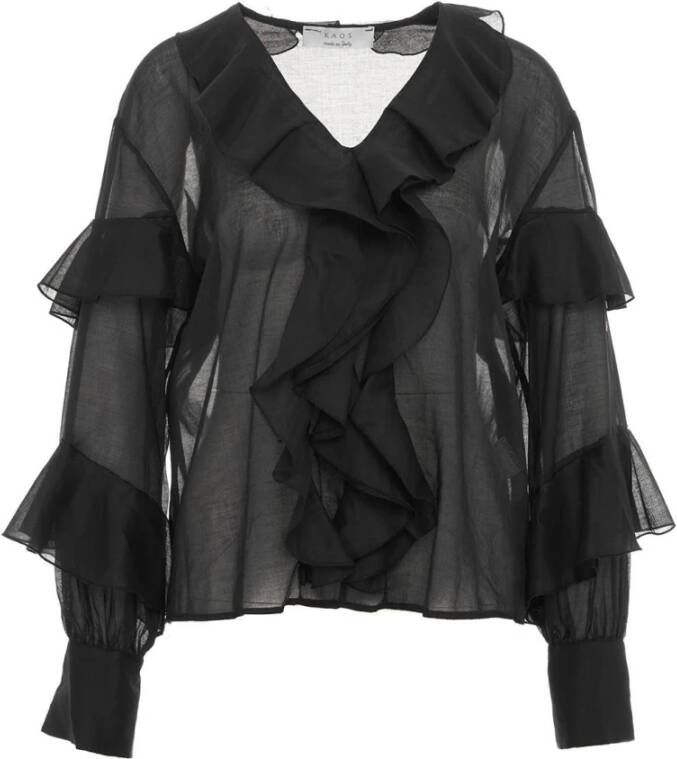 Kaos Blouses Zwart Dames
