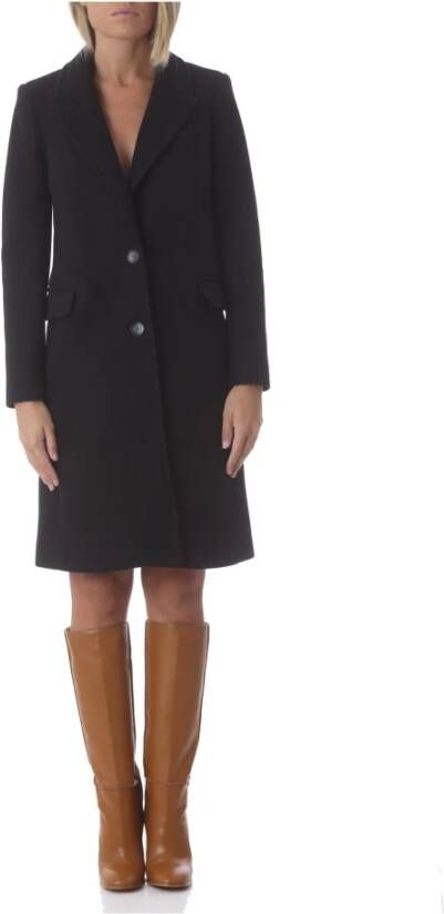 Kaos Single-Breasted Coats Black Dames