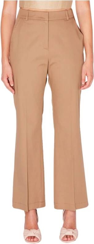 Kaos Leather Trousers Bruin Dames