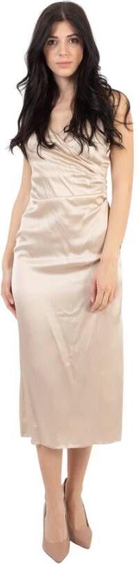 Kaos Midi Dresses Beige Dames