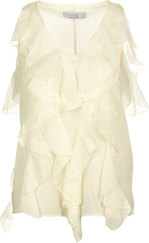 Kaos Sleeveless Tops Geel Dames