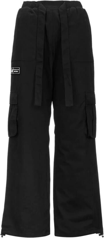 Kappa Cargo broek met oversized pasvorm Black Dames