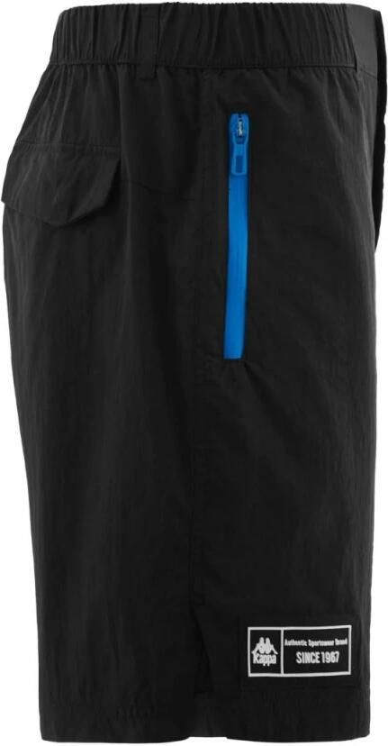 Kappa Geweven shorts voor heren met waterdichte ritszakken Black Heren