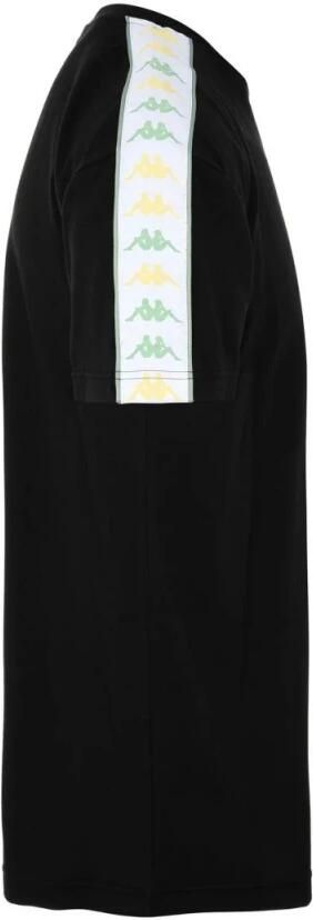 Kappa Heren Jersey T-shirt met Logo Print Black Heren