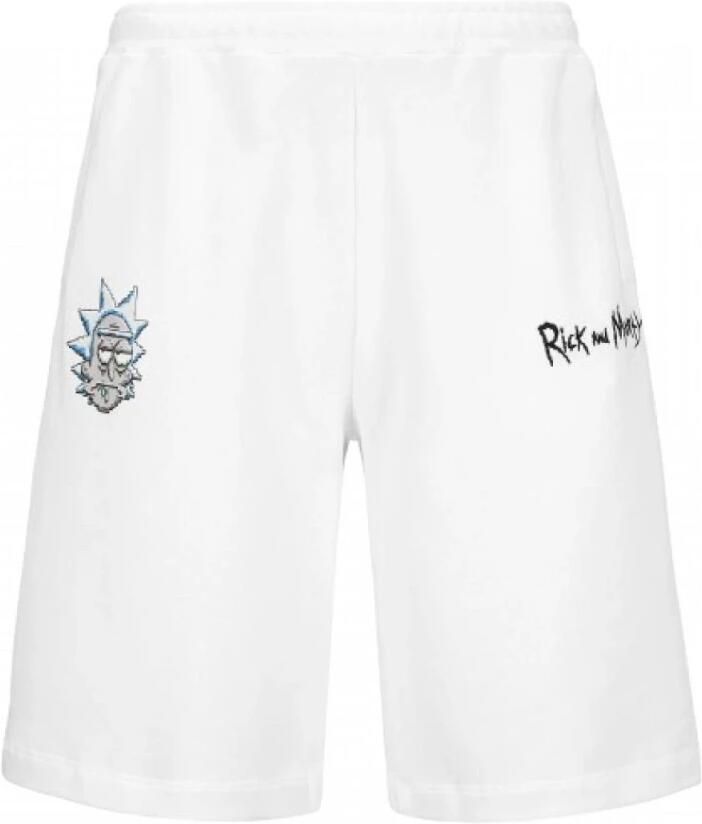 Kappa Katoenen Bermuda Shorts met geborduurde logo's White Heren