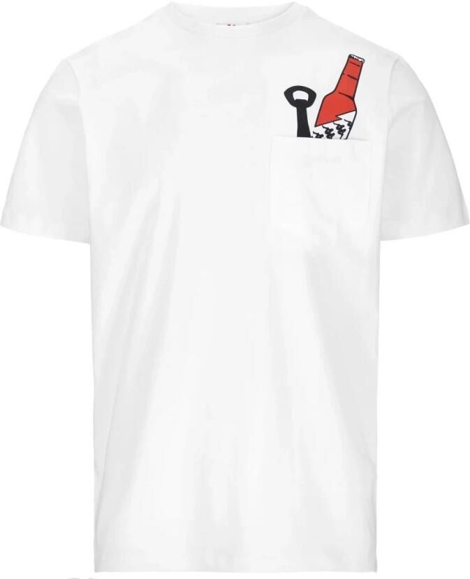 Kappa T-shirt Korte Mouw 381j18w_authentic_bredy_bianco