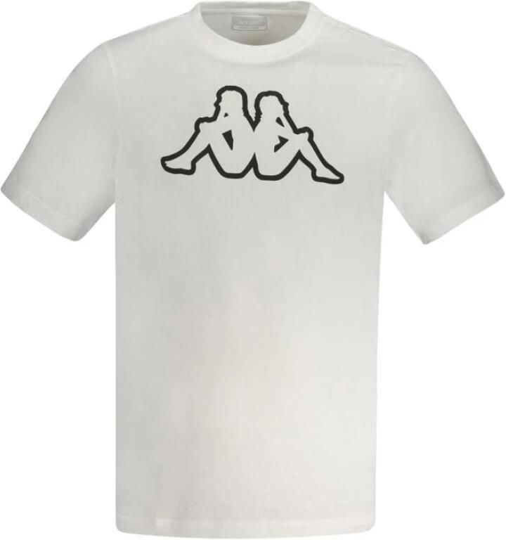 Kappa Katoenen T-shirt in wit White Heren - Foto 2