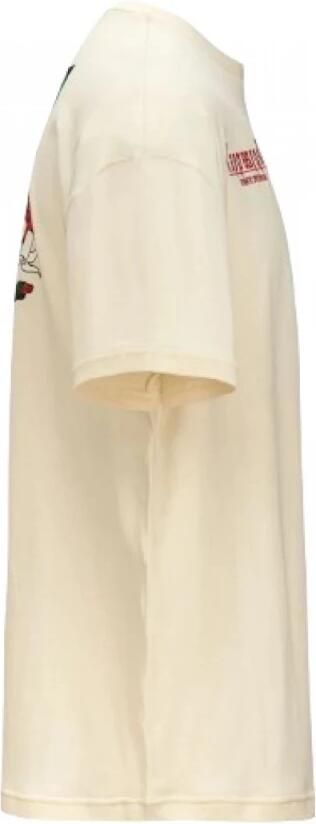 Kappa Katoenen T-shirt met Geborduurde Grafische Beige Heren - Foto 2