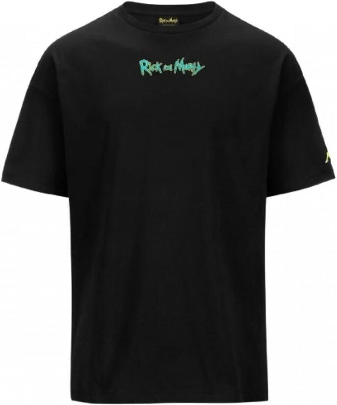 Kappa Katoenen T-shirt met Rick en Morty Black Heren