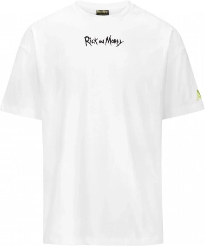 Kappa Katoenen T-shirt met Rick en Morty White Heren