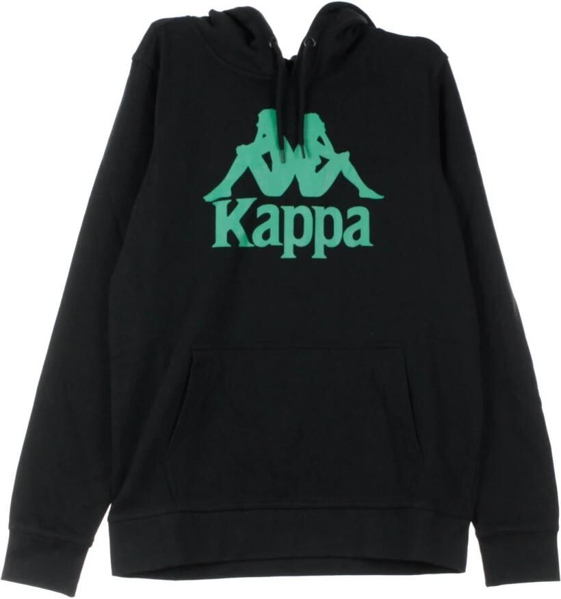 Kappa Stijlvolle Heren Hoodie Zwart Groen Black Heren - Foto 3