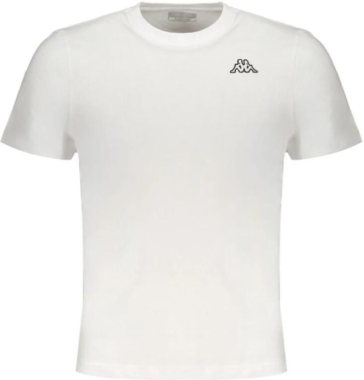 Kappa Katoenen T-shirt met geborduurd logo White Heren
