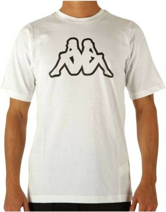 Kappa Katoenen T-shirt in wit White Heren