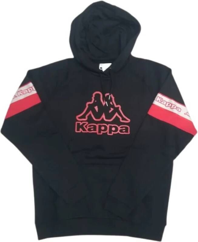 Kappa Sudadera getrokken hoodie Zwart Heren