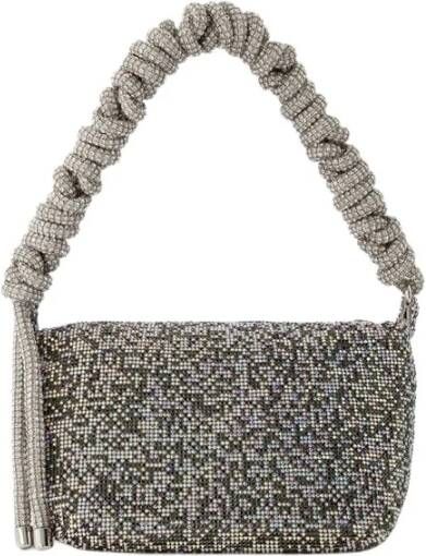 Kara Hobo bags Crystal Mesh Bag Polyester Black Pixel in zwart