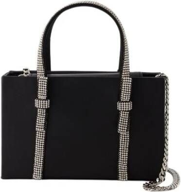 Kara Hobo bags Bow Midi Handbag Leather Black in zwart