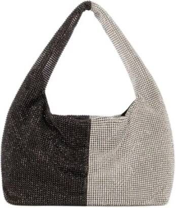 Kara Kristal Mesh Schoudertas Grijs Dames