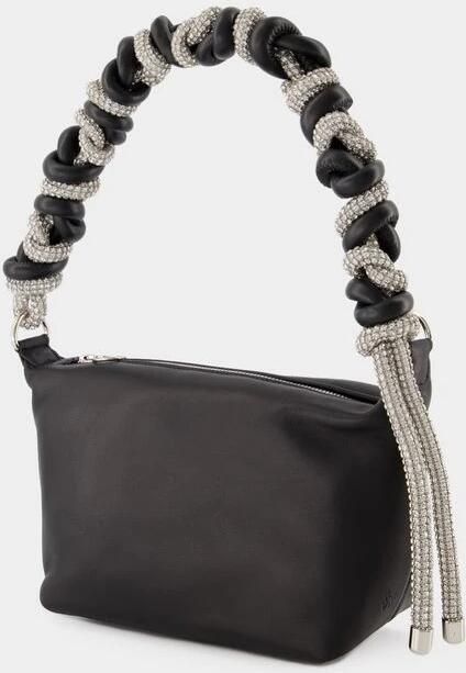 Kara Hobo bags Crystal Phone Cord Hobo Bag Black Leather in zwart - Foto 4