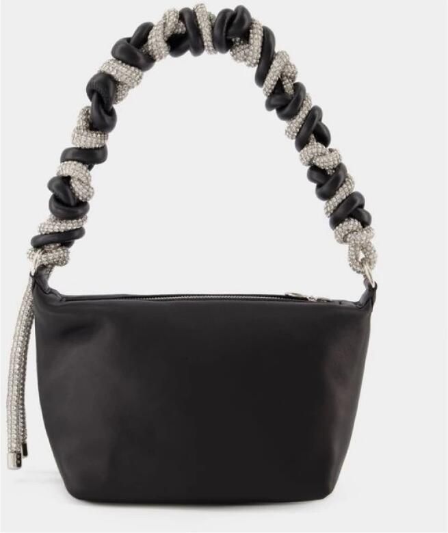 Kara Hobo bags Crystal Phone Cord Hobo Bag Black Leather in zwart - Foto 3